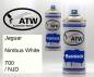 Preview: Jaguar, Nimbus White, 700 / NJD: 400ml Sprühdose + 400ml Klarlack - Set, von ATW Autoteile West.